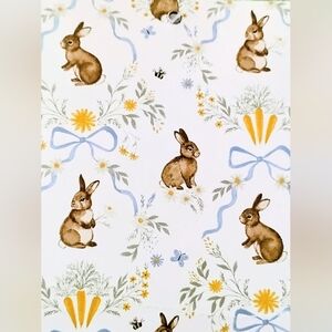 Shabby Chic Rachel Ashwell Farmhouse Bunny Rabbit Floral FULL/QUEEN Soft Blanket